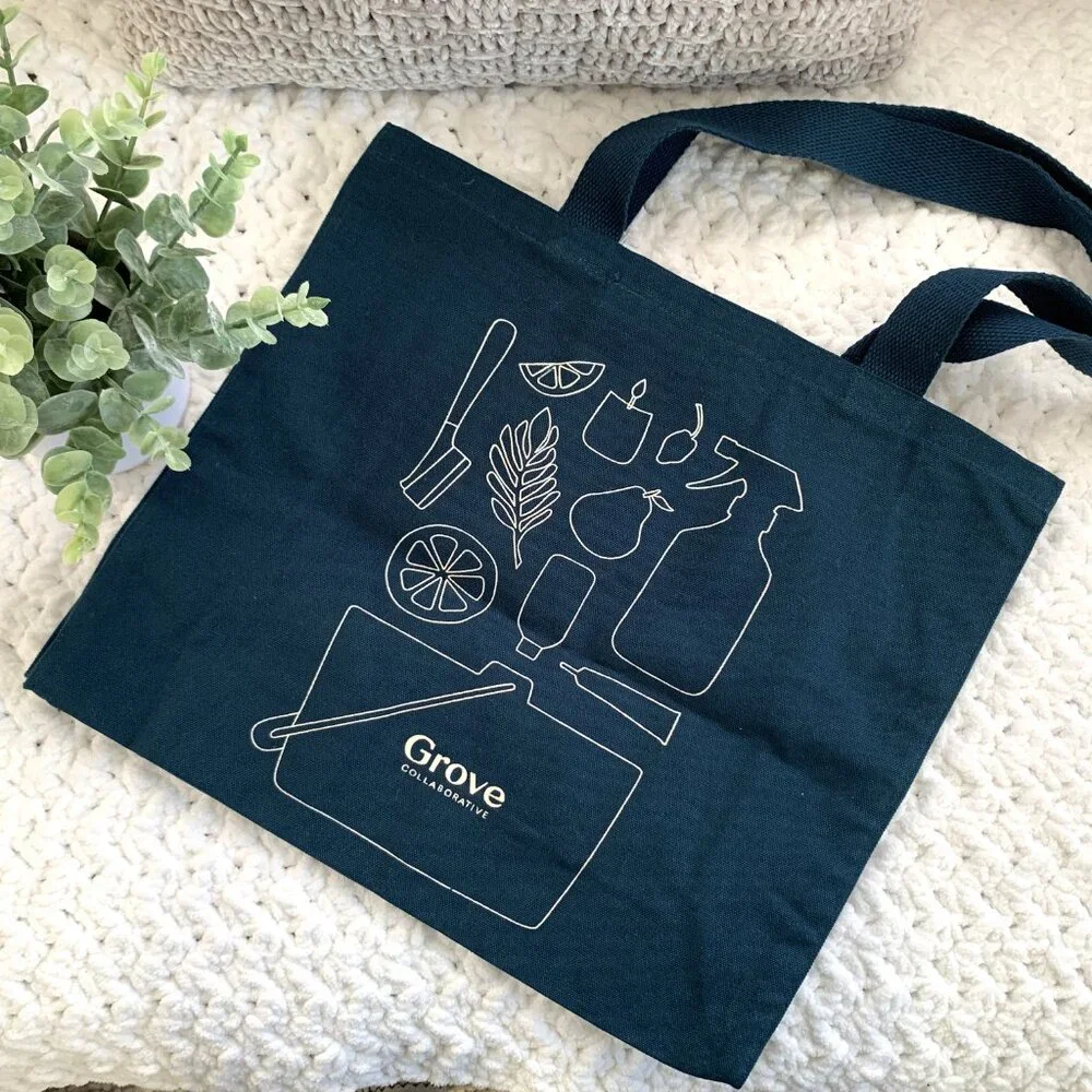 NWT Grove Collaborative Cotton Market Tote Bag (Green)